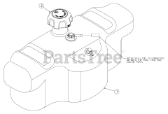 Cub Cadet RZT-L42 Honda (17BGCACS056) - Cub Cadet 42" RZT Zero-Turn Mower, Honda (2017) Fuel Tank