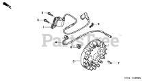 Honda UMK431 K1 UNBA (HZAD) - Honda Brush Cutter, Made in Japan (SN: HZAD-2000001 - HZAD-2049999) FLYWHEEL + IGNITION COIL