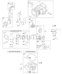 Briggs & Stratton 28BH77-0115-E1 - Briggs & Stratton Vertical Engine Camshaft, Crankshaft, Cylinder, Engine Sump, Gasket Set - Engine, Piston, Rings, Connecting Rod