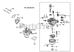 MTD 178-LU - MTD Engine 178-LU Carburetor Assembly