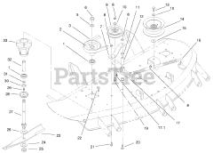Toro 78231 - Toro 42" Side-Discharge Mower Deck for 260 Series Tractors (SN: 230000001 - 230999999) (2003)