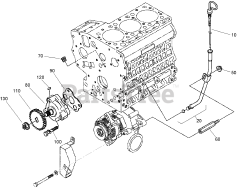 Toro 22333 (TX 525) - Toro Dingo Compact Utility Loader (SN: 270000401 - 270999999) (2007) Oil Pump and Dipstick Assembly
