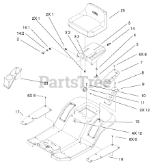Toro 71227 (16-38 HXL) - Toro Lawn Tractor (SN: 210000001 - 210999999) (2001) Rear Body Seat Assembly