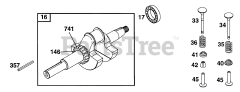 Briggs & Stratton 252412-0142-XX - Briggs & Stratton Horizontal Engine