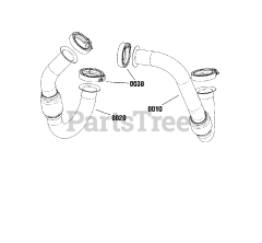 Briggs & Stratton 080016-00 - Briggs & Stratton 125kW Home Standby Generator Engine Service Parts - Exhaust Tubes