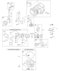 Briggs & Stratton 31M777-0237-E2 - Briggs & Stratton Vertical Engine Camshaft, Crankshaft, Cylinder, Engine Sump, Gasket Set - Engine, Piston, Rings, Connecting Rod