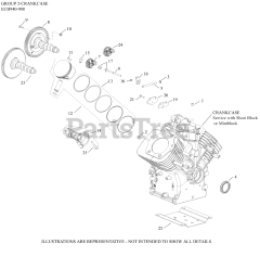 Kohler ECH940-3003 - Kohler Command PRO EFI Engine, Basic Version, 35hp 02 CrankCase