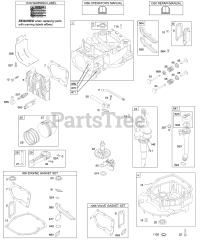 Briggs & Stratton 120T02-0110-E1 - Briggs & Stratton Vertical Engine Camshaft, Crankshaft, Cylinder, Engine Sump, Lubrication, Piston Group, Valves