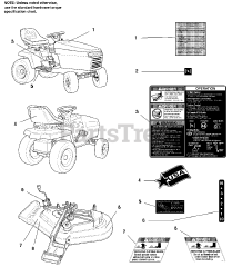Simplicity 1693354 - Simplicity Broadmoor 38" Lawn Tractor, 16hp Decals - Safety &amp; Common