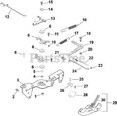 Kohler CH740-0077 - Kohler Command PRO Engine, Basic Version, 25hp, 725cc Engine Controls Group 9-24-205