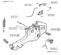 Husqvarna 371 - Husqvarna Chainsaw (1999-05) Tank Assembly