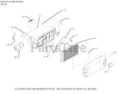 Kohler XT149-0011 - Kohler Courage XT-6 Series Engine, Basic Version, 149cc 10 Air Intake