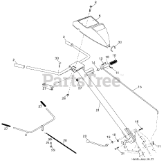 Poulan Pro PR RT850 (960920013-02) - Poulan Pro Tiller (2010-02) Handle Assembly