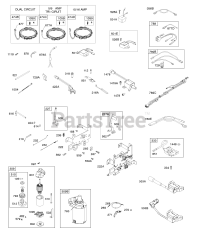 Briggs & Stratton 31R977-0010-B1 - Briggs & Stratton Vertical Engine CONTROLS, ALTERNATOR, WIRE ASSY, ELECTRIC STARTER, GOVERNOR SPRING, IGNITION