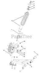 Ariens 996148 - Ariens Contractor 4WD Utility Vehicle, Subaru EH65 (SN: 020000 & Above) Front Shock