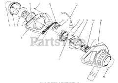 Toro 51537 (600) - Toro Air Rake Blower (SN: 020000001 - 029999999) (1992)