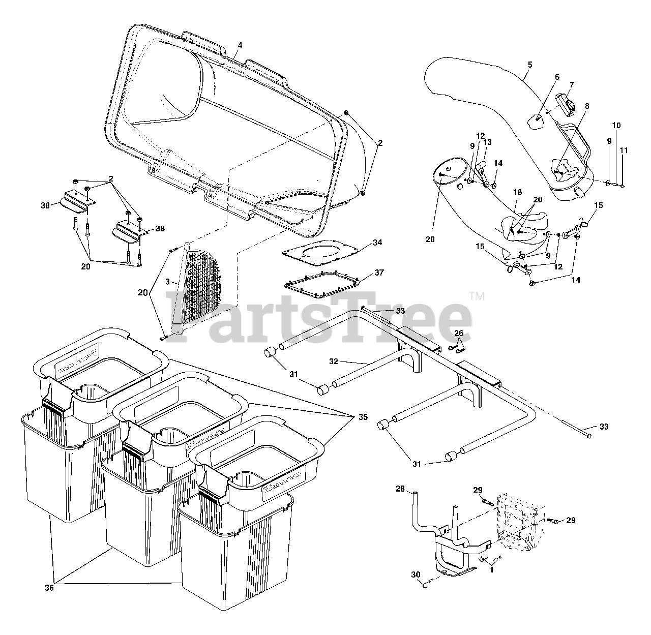 Husqvarna QCT 348 (96072000800) Husqvarna Grass Catcher (200512