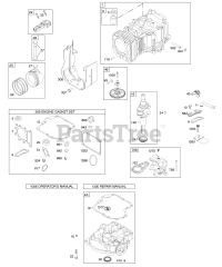 Briggs & Stratton 28CH77-0112-E1 - Briggs & Stratton Vertical Engine Camshaft, Crankshaft, Cylinder, Engine Sump, Gasket Set - Engine, Pistons, Rings, Connecting Rod