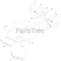 Toro 21445 - Toro 22" Recycler Walk-Behind Mower with SmartStow (SN: 415200000 - 999999999) Housing Assembly