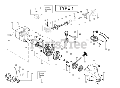 Weed Eater XT 400 - Weed Eater String Trimmer, Type 1 Engine Assembly Type 1