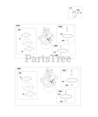 Briggs & Stratton 245437-0523-B1 - Briggs & Stratton Horizontal Engine Carburetors, Intake Manifold