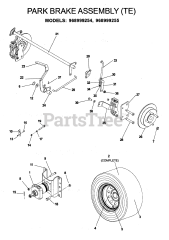 Husqvarna iZ 5223 (968999526) - Husqvarna 52" Zero-Turn Mower (2006-08) PARKING BRAKE 2