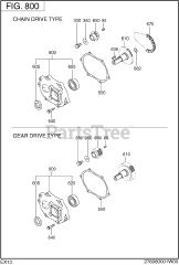 Subaru Robin EX130DRN714 (EX13) - Subaru Robin Engine 800 Reduction