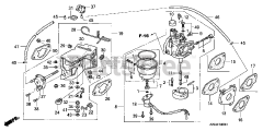 Honda EB3800X AC (EAJC) - Honda Generator, Made in China (SN: EAJC-1000001 - EAJC-9999999) CARBURETOR (1)