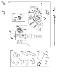 Briggs & Stratton 54E177-0108-J1 - Briggs & Stratton Horizontal Engine Crankcase Cover/Sump Group