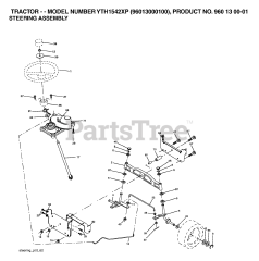 Husqvarna YTH 1542 XP (960130001-00) - Husqvarna 42" Yard Tractor (2005-05) STEERING