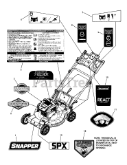 Snapper SPXV 22725 (7800832) - Snapper 22" Walk-Behind Mower, 7.25hp