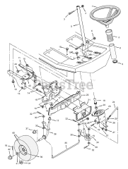 Scotts 30575x8C - Scotts 30" Rear-Engine Riding Mower (1997) Steering