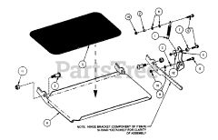 Snapper EZF 6100M (84737) - Snapper 61" Mower Deck Assembly Footrest Assembly