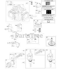 Briggs & Stratton 40R777-0010-B1 - Briggs & Stratton Vertical Engine Cylinder, Crankshaft, Camshaft, Air Guides