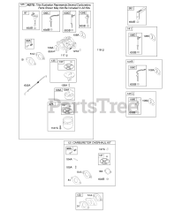 Briggs & Stratton 21S237-0110-F1 - Briggs & Stratton Horizontal Engine Carburetor, Kit - Carburetor Overhaul