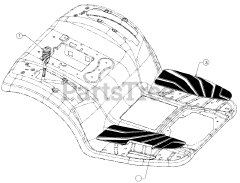 Craftsman 247.204420 (13AQA1ZT099) - Craftsman T8200 Lawn Tractor (2016) Grip &amp; Foot Pads