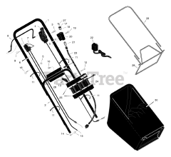 Murray 20706x50A - Murray 20" Walk-Behind Mower (1998) Handle Assembly
