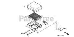Honda GC135 QHA1 (GCAJ) - Honda Engine, Made in Japan (SN: GCAJ-1000001 - GCAJ-9999999) AIR CLEANER (1)