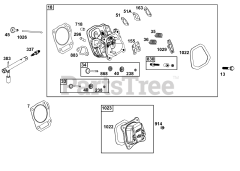 Briggs & Stratton 106232-0389-F1 - Briggs & Stratton Horizontal Engine Cylinder Head Group