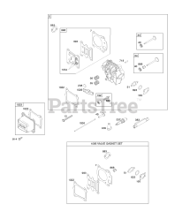 Briggs & Stratton 124S07-2127-B1 - Briggs & Stratton Vertical Engine Cylinder Head, Gasket Set-Valves, Valves