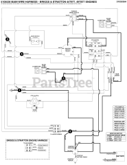 Snapper Pro S 125XT (5901630) - Snapper Pro S125XT Series 52" Zero-Turn Mower, 25hp Briggs & Stratton Electrical Schematic - Cranking Circuit B&amp;S 44T977, 49T877 S/N: 2017954956 &amp; Above