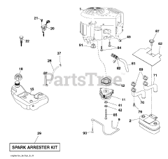 Poulan Pro PB GT 26H54 (960420111-01) - Poulan Pro Garden Tractor (2010-04)