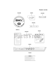 Kawasaki FE290D-AS12 - Kawasaki Engine LABEL