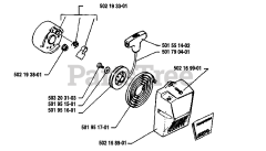 Husqvarna 22 RL - Husqvarna String Trimmer (1989-10) Starter Assembly