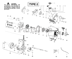 Poulan Pro PPB 250 E - Poulan Pro String Trimmer, Type 2 Engine Assembly Type 2