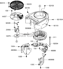 Toro 30499 - Toro 52" Walk-Behind Mower, Floating Deck, Split Lever, Hydro Drive (SN: 280001001 - 280001100) (2008) COOLING EQUIPMENT ASSEMBLY KAWASAKI FH580V-DS28