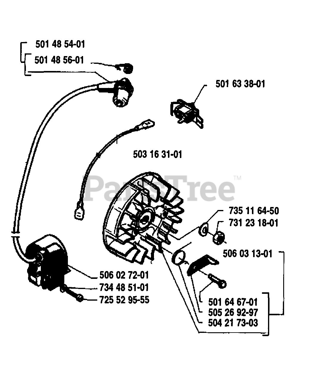 Husqvarna 50 Husqvarna Chainsaw (198502) Ignition/Flywheel Parts