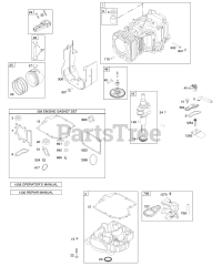 Briggs & Stratton 280H07-0185-E1 - Briggs & Stratton Vertical Engine Camshaft, Crankshaft, Cylinder, Engine Sump, Gasket Set - Engine, Piston, Rings, Connecting Rod
