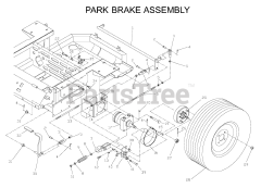 Husqvarna ZTH 5225 KAA (968999154) - Husqvarna 52" Zero-Turn Mower (2000-06) PARKING BRAKE