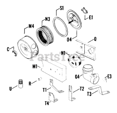 Kohler K241-46121 - Kohler K-Series Engine, Made for Buckeye Power Sales, 10hp, 7.5kW Air Intake (Cont.) 1-8-1 TP-404-C